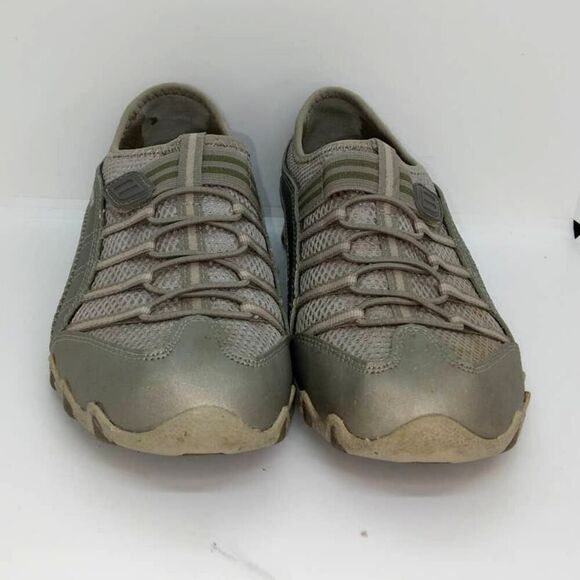 Skechers Active Women's Pre-owned Leather & Textile Gray Walking Sneakers- sz. 8 - Picture 2 of 6